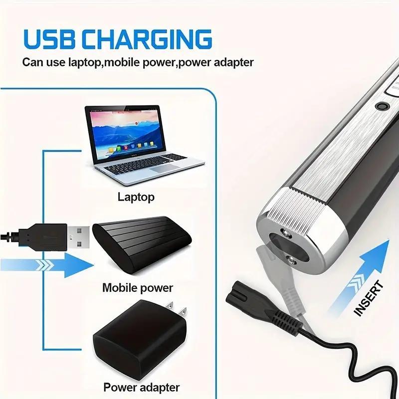 Product Introduction of 4 In 1 Electric Shaver, 1 Box USB Rechargeable Body Hair Removal Tool, Body Hair Trimmer, Multifunctional Body Hair Trimmer, Hair Removal Device, Personal Care Appliances for Women and Men 24