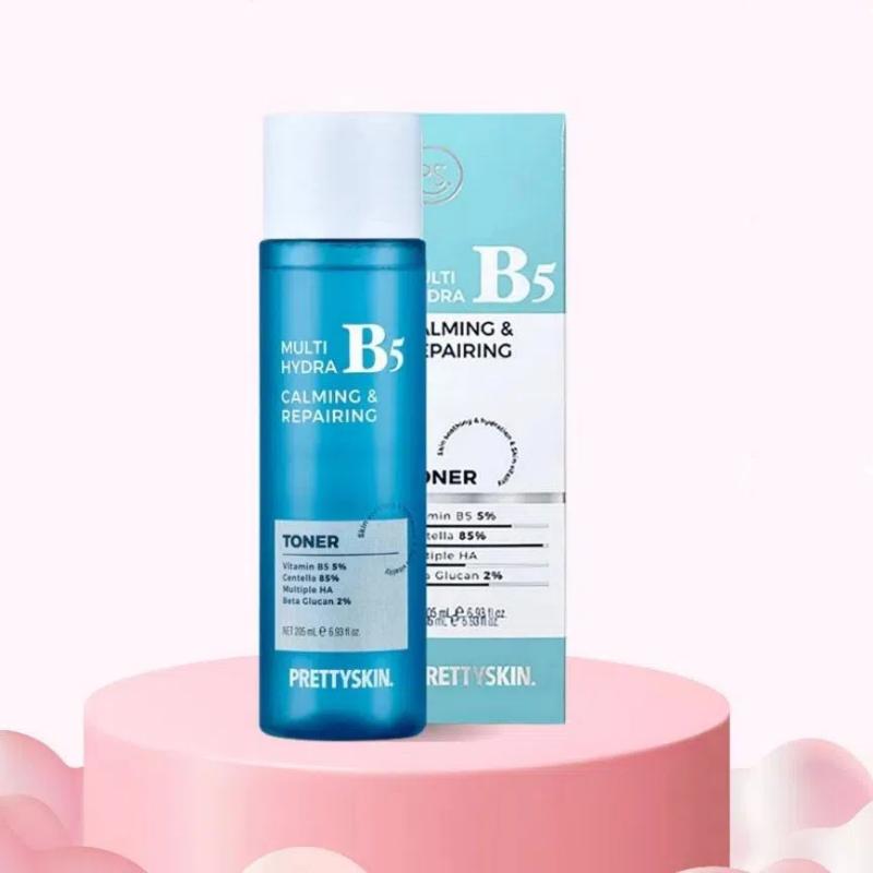 [Giảm giá cho khách hàng mới] Nước Hoa Hồng PrettySkin Multi Hydra B5 Calming & Repairing Toner Phục Hồi Dưỡng Trắng 0