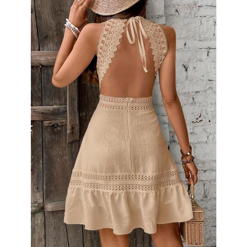 Sexy Street Stripe Lace Up Backless Weave Halter One Step Skirt Dresses Sexy Street Stripe Lace Up Backless Weave Halter One Step Skirt Dresses