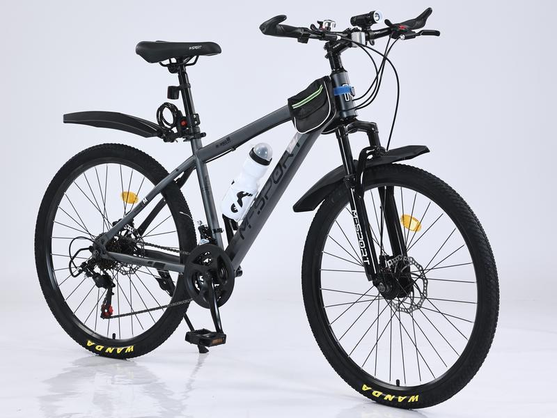 [M-SPORT 8] Xe đạp thể thao địa hình M-SPORT M-350 - Sườn thép, 24 tốc độ, phuộc thép không gỉ, phanh đĩa kép  Đạp Xe Đạp Carbon xe đạp Gắn Xe Đạp Cao Su