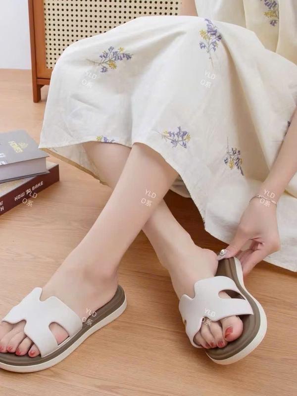 Dép lê chữ H nữ quai ngang sành điệu dể thương để đi 4
