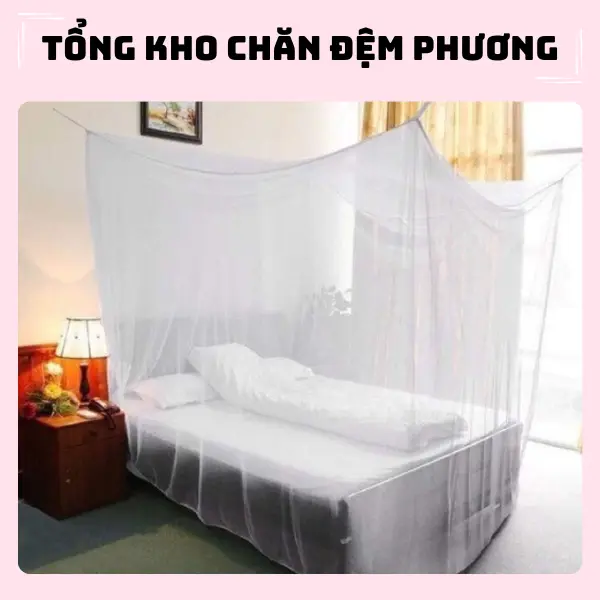 Mùng tuyn mắt lưới dày dặn, vải cực kì mềm mịn mắt nhỏ siêu chống muỗi - Tổng kho chăn đệm Phương