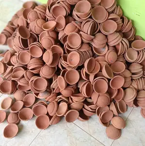 Kowi, mangkuk peleburan emas 7-10cm, asli dari tanah liat