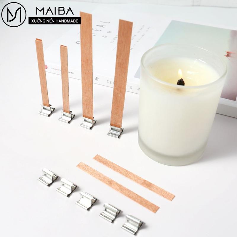 Bấc Gỗ Và Cotton Nguyên Liệu Làm Nến Decor Nến Nến Thơm Decor Phòng 6