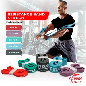 SPEEDS Tali Fitness Loopbands Resistance Bands Tali Karet Elastis untuk Olahraga Gym Ukuran Bervariasi Alat Outdoor 024-18
