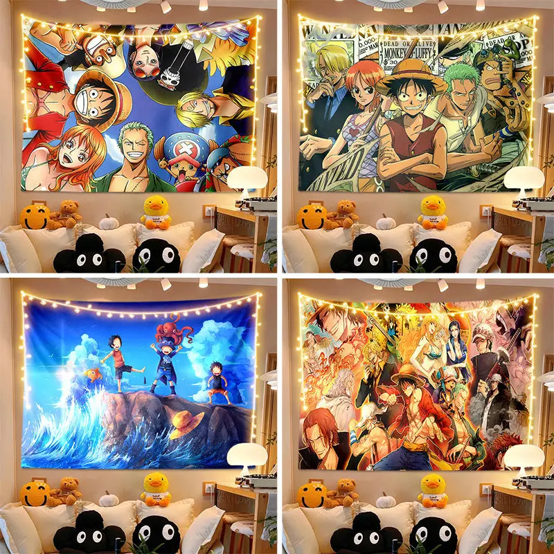 One Piece Anime Background Fabric Hanging Cloth Background Wall Dormitory Renovation Bedside Wall Bedroom Wallpaper One Tapestry