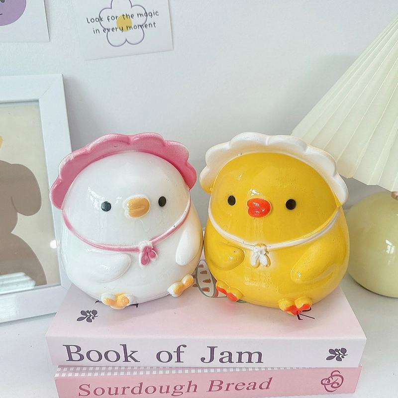  Ống tiết kiệm tiền Gà con đội nón mini cute 15x12x12 | dùng làm quà tặng trang trí lưu niệm heo đất tiết kiệm tiền TiemHeoSoda 