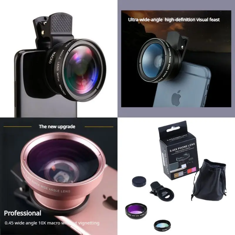 045X Wide Angle Macro Cell Phone External Lens Shooting Camera Clip Macro Camera God 3