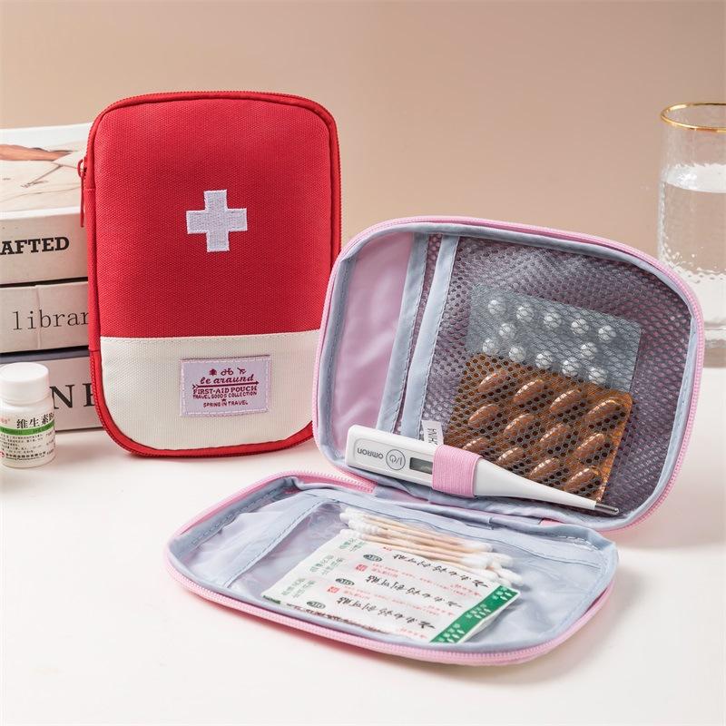 Product Introduction of Medicine Storage Bag Medicine Storage Organizer Travel Size Survival Kit Outdoor Travel Medical First Aid Kit with Fashion Storage Bag Empty First Aid Bag Mini First Aid Pouch Potable Emergency Medical Bag 3
