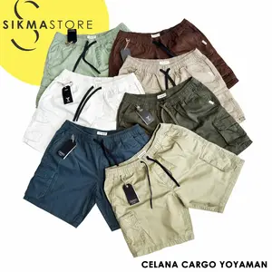 Yoya Man Celana Pendek Cargo Premium Bahan Katun Twill Diatas Lutut Sudah Dicuci Pabrik Atau Washing Jahitan Rapi Diatas Lutut Sikma Store Kantong Nyaman Pria Dewasa Shorts Cowok Distro Santai Casual Keren