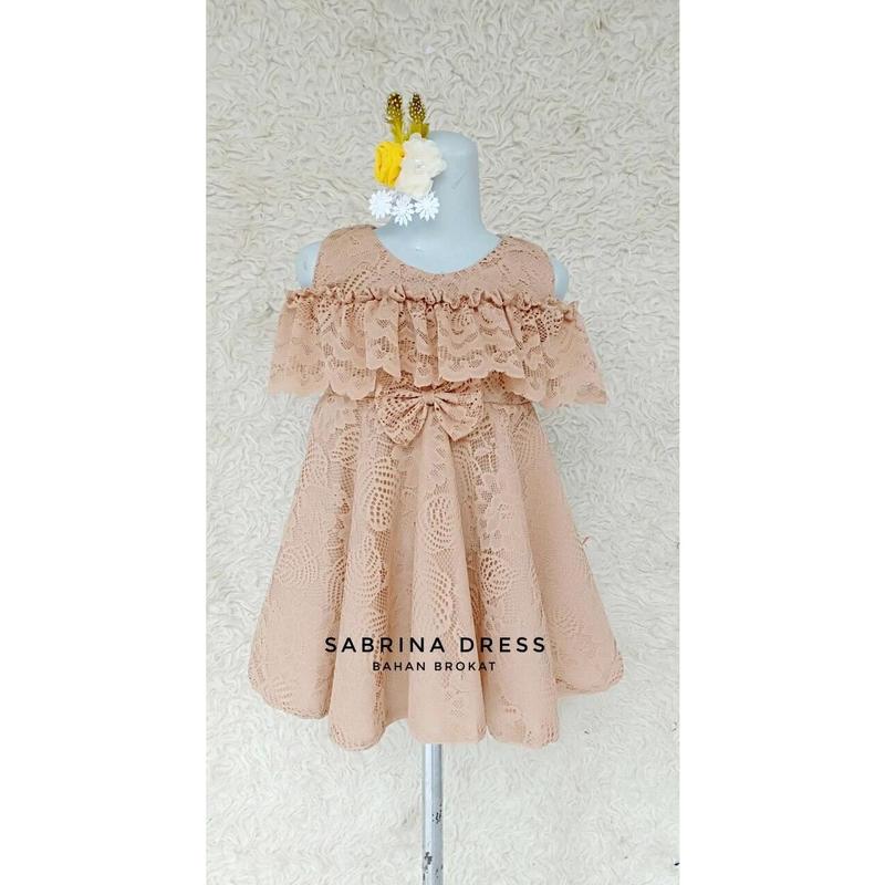 Dress Sabrina brokat | Dress anak | Dress dewasa | Dress cantik | Dress kekinian | Dress murah |  Dress couple | dress brokat | dress tile | baju pesta 2