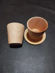 Gelas minum teh (Kayu Mahoni)