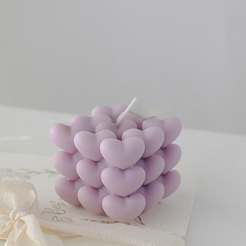 Product Introduction of 1 piece Love Candle Gift, Heart Handmade Magic Cube Aromatherapy Tanabata Gift, Companion Gift, Birthday Candle, Home Decor, Room Decor, weddings Decor, Tabletop Decor, Aromatherapy Gift 10