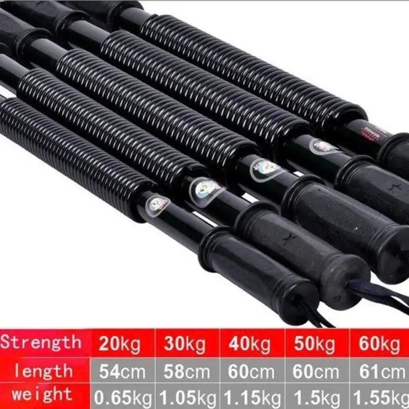 Gậy Lò Xo Bẻ Tập Cơ Tay, Cơ Vai, Gậy Lò Xo Tập Bắp Tay, dụng cụ tập GYM Cao Cấp  20kg, 30kg, 40kg, 60kg Bóp Tay Tập Tay 5