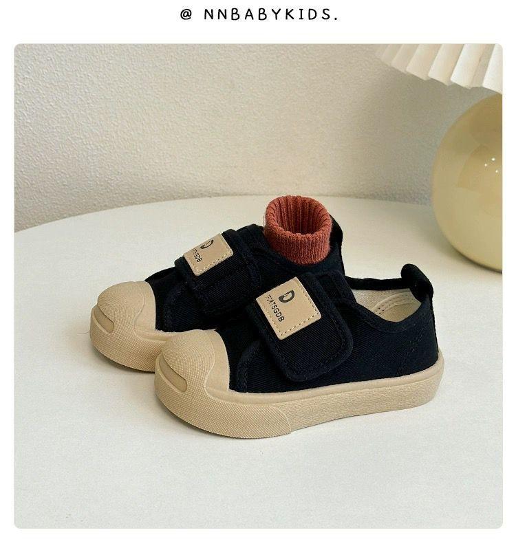 Product Introduction of 2025 [2057 People Collected] Korean Style Children's Canvas Shoes Spring and Autumn New Boys' Low-top Sneakers Girls' Open-toe Cloth Shoes Velcro Indoor Shoes 14