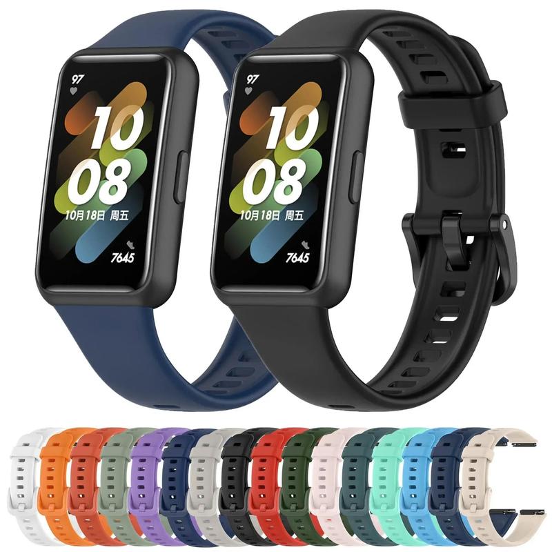 Dây Đeo Đồng Đồng Hồ Silicon, Cho Huawei Band 7, Phụ Kiện, Vòng Đeo Đồng Hồ Thông Minh, Vòng Lặp Thay Thế, Vòng Đeo Tay, Vòng Đeo Tay, Thích Hợp Cho Huawei Band 7 1