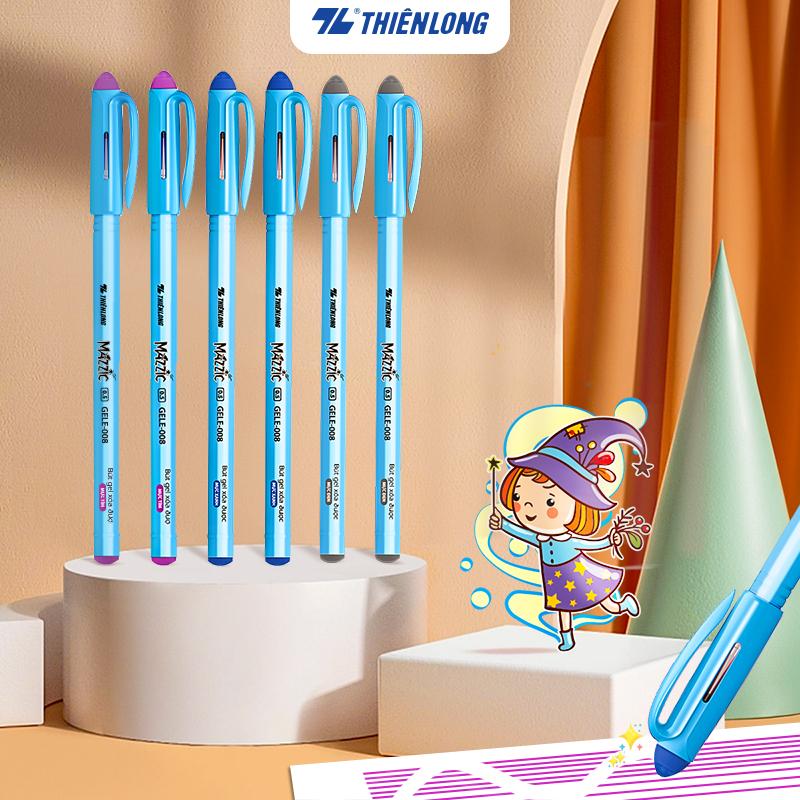 Combo 20 bút gel xóa được Thiên Long Mazzic GELE-008 ngòi 0.5mm nắp đậy,gôm hai đầu bút, phù hợp học sinh, văn phòng