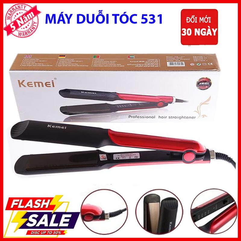 Bảo Hành 5 Năm Máy Ép Tóc Uốn Duỗi Là Thẳng Làm Xoăn Máy Uốn Tóc Mini 2 Trong 1 Kemei Km-531 Nữ Women