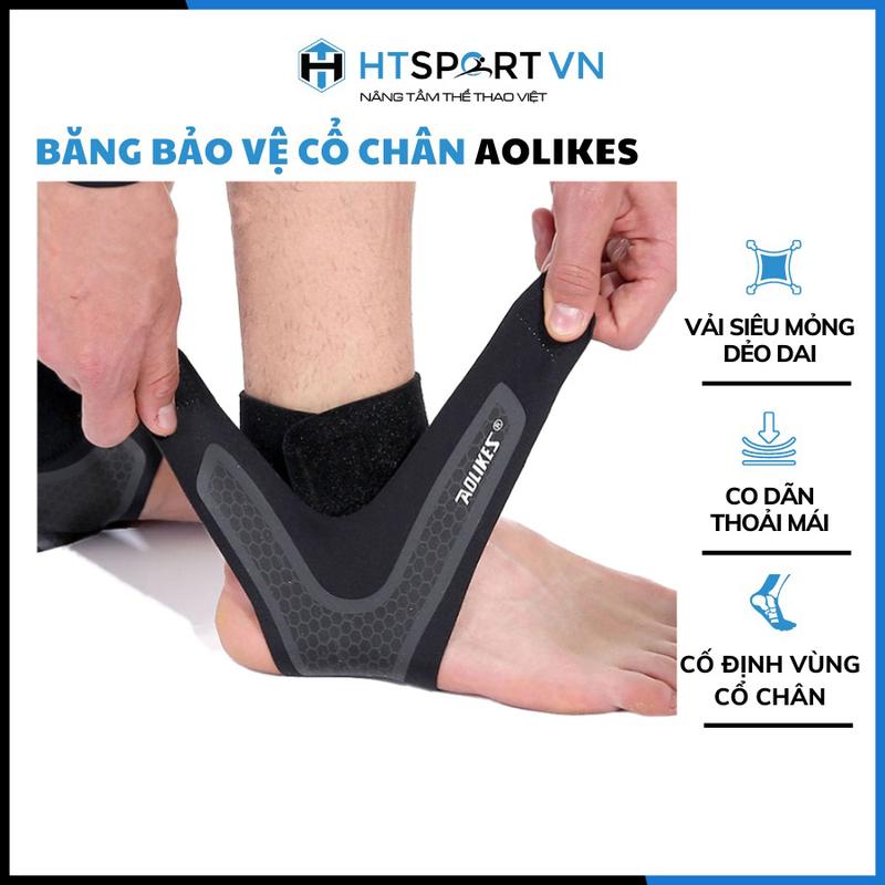 Băng Cổ Chân, Đai Quấn Bảo Vệ Mắt Cá, Bó Gót Chân Chính Hãng Aolikes AL7130 Tập Gym Thể Thao Đá Bóng Cầu Lông Bóng Rổ