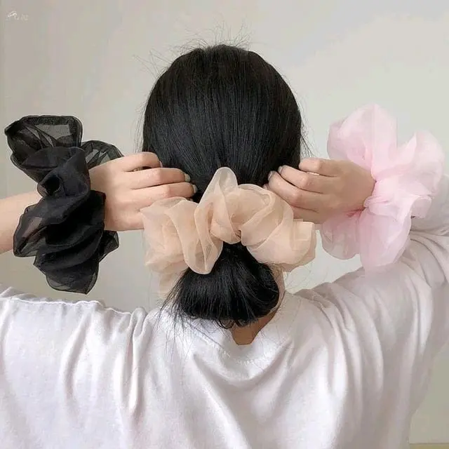 SCRUNCHIE ORGANZA PREMIUM/IKAT RAMBUT/CEPOL HIJAB Scrunchies
