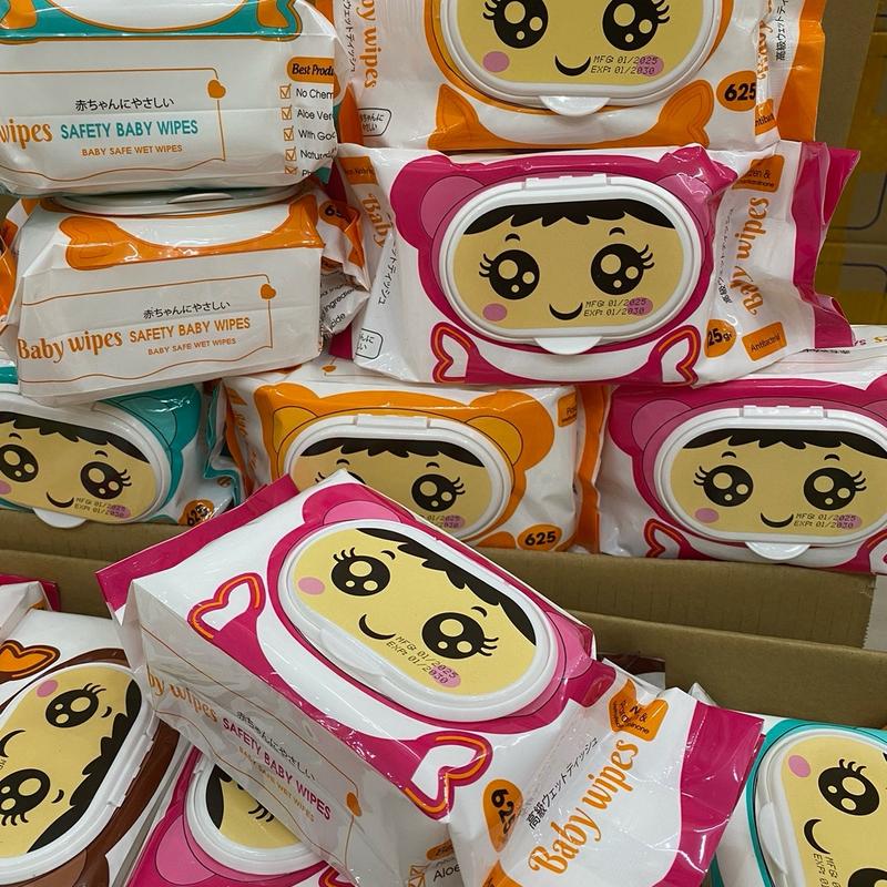 M23-[bịch 625gram] Combo 10 bịch khăn ướt cao cấp Babywis giấy khổ to 18x24cm không mùi không cồn không chất tẩy an toàn cho da bé - Voi khăn giấy khanu otchobe Cho Bé