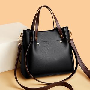 Women's Tote Bag, Solid Color High-Quality Texture, Can Be Worn Shoulder, Crossbody, Handheld, Multiple Carrying Methods, 2 Shoulder Straps with Multi-Layer Separation, Soft Leather Large Capacity Women's Bag