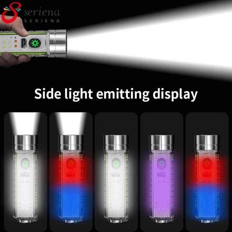 520 Flashlight LED COB Torchlight Magnet 520D T6-26 Sangat Terang ...