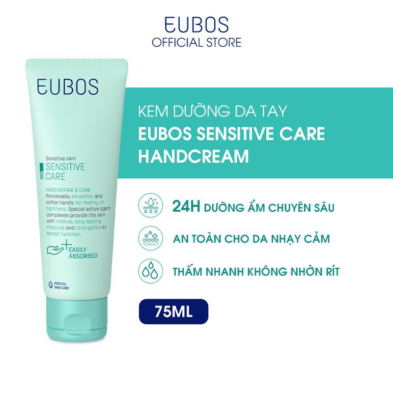 [DEAL ĐỘC QUYỀN LIVESTREAM] Kem Dưỡng Da Tay EUBOS Giúp Mềm Mịn, Dưỡng Ẩm An Toàn Cho Da Nhạy Cảm Tuýp 75ML