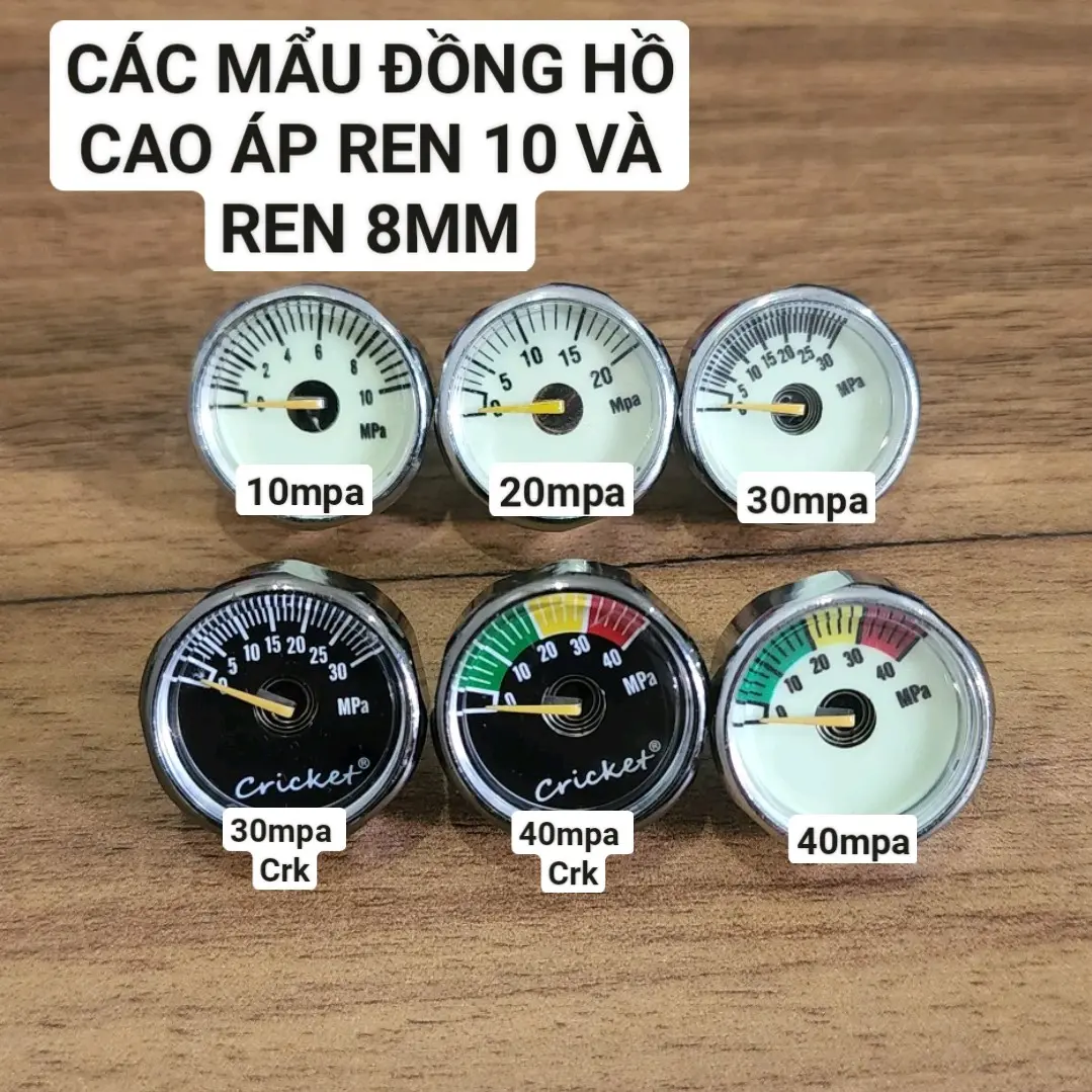 đồng hồ đo áp suất , đồng hồ cao áp , đồng hồ crk ,đồng hồ ren 8, đồng hồ ren 10
