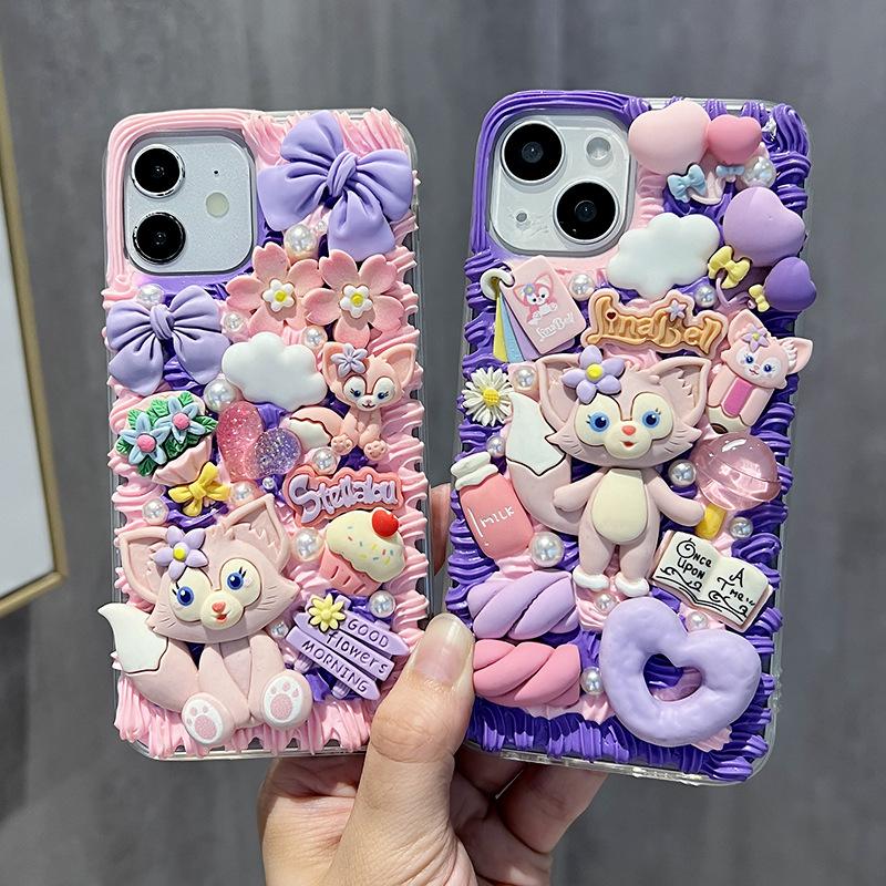 Product Introduction of DIY Cream Glue Phone Case Material Package Clow M Big Ear Dog Cream Glue DIY Material Creative Handmade Gift for Women 2