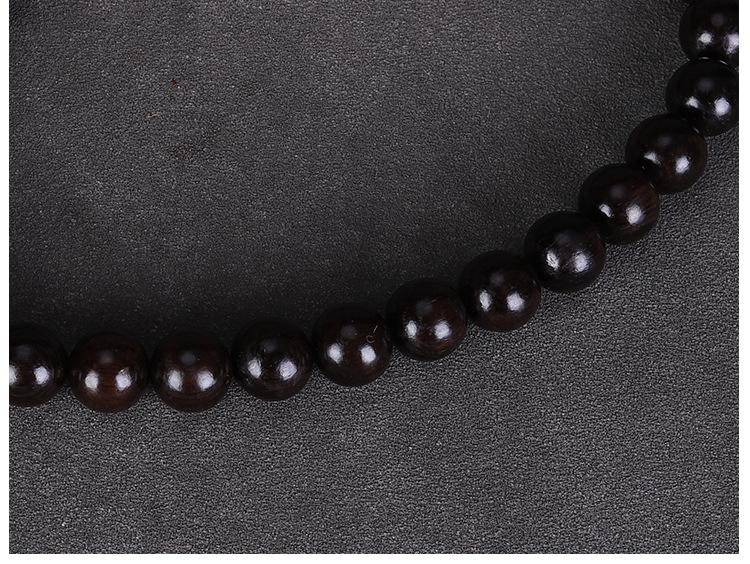 Tasbih Kayu Eboni Hitam Asli  33&99 Butir - Gelang Tasbih Pria Wanita untuk Ramadan Idul Fitri Oleh-Oleh Umroh Gelang Doa Muslim Manik Pendek Kayu Cendana Ungu Ebony