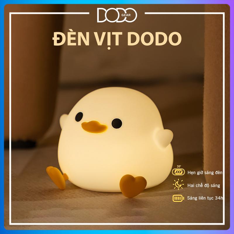 Đèn ngủ Vịt DoDo cảm ứng, đèn led decor phòng ngủ cute silicon mềm dễ thương trang trí bàn học DoDo Gear