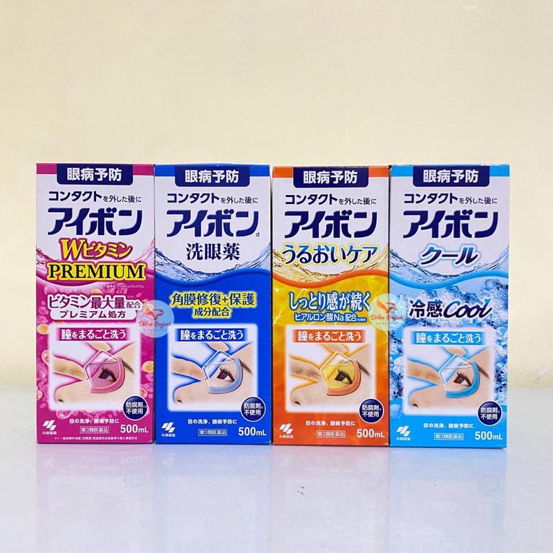 [ 100ml - 500ml ] N.ư.ớ.c r.ử.a mắt Eyebon W Vitamin Kobayashi 100ml / 500ml - Nhật Bản