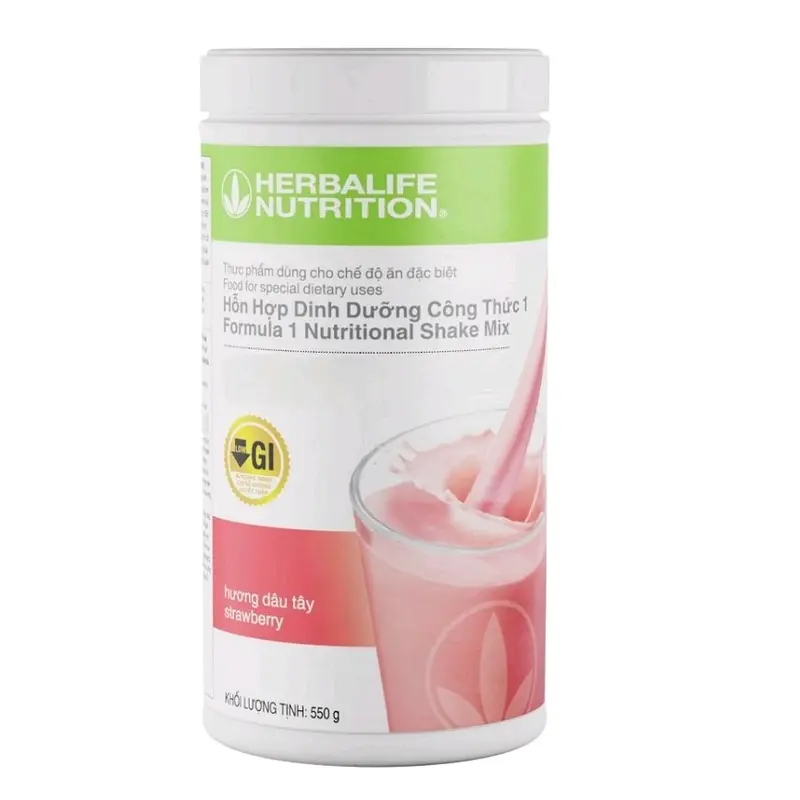 Sữa herbalife healthy meal F1 5 vị Dâu, quy kem, bạc hà, socola, vani- Lượng đường thấp bộ truyền trắng hàn quốc 1