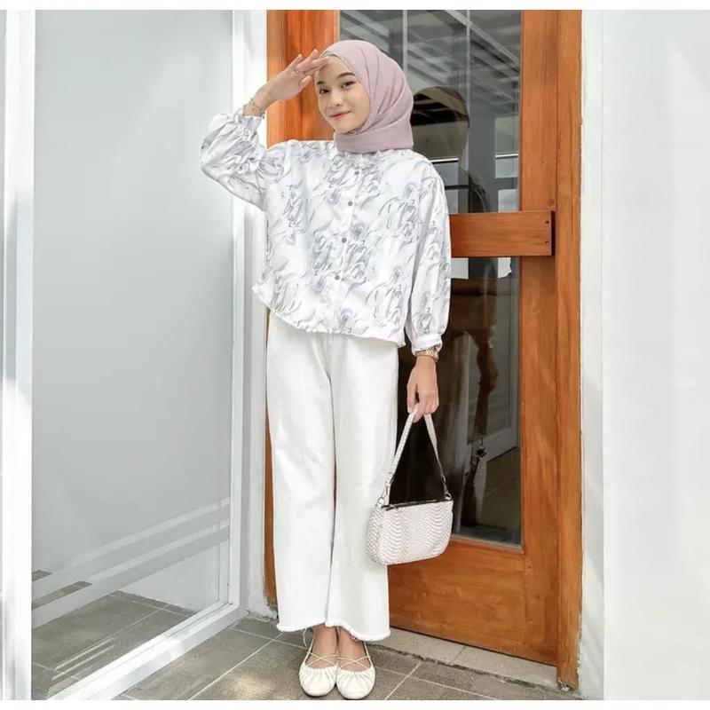 CF - Carlotta Marble Puffy Blouse JUMBO XXL 6