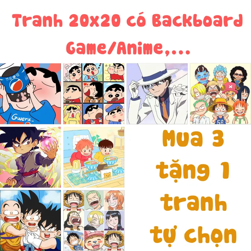 DIY tranh số hóa shin cậu bé bút chì, tranh hoạt hình conan, tranh genshin impact, onpiece, bảy viên ngọc rồng songoku Tô Màu Vẽ Tranh Tô Màu Vẽ Tranh Làm Đồ Handmade 0