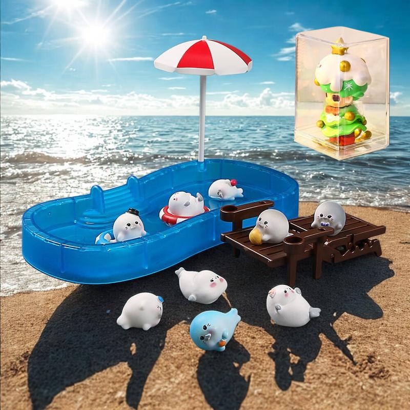 Product Introduction of Marine Cartoon Animal Resin Figurines Decorative Doll Desktop Miniature Decorations Office Desk Ornament Desktop Stress Relief Toy Figures Accessory Gift 13
