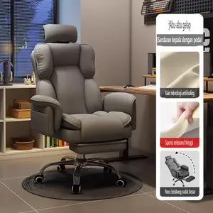 F&G Kursi E-sports rumah tangga nyaman duduk kursi komputer kursi belakang meja kursi kantor   Kursi permainan - abu-abi+kaki