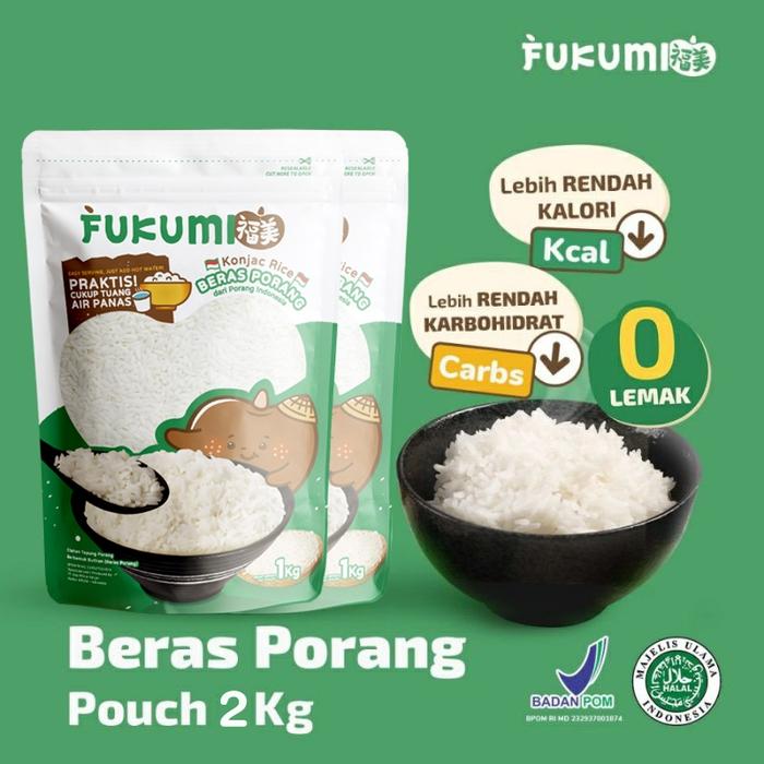Gambar Beras Porang 2Kg Fukumi Beras Instan Konjac Rice / Shirataki dari Kanbai Surabaya Kota Surabaya Tokopedia