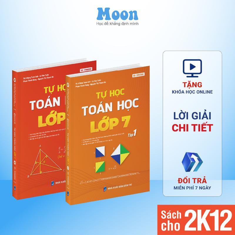 Sách toán lớp 7 moonbook, tự học toán 7 chương trình mới