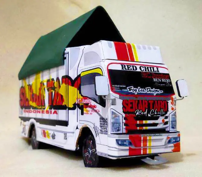 TRUK PUTIH SEKARTARO Pendidikan Lampu Remot Control 4