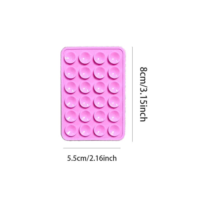 Product Introduction of Solid Color Silicone 24 Suction Cups Pad Phone Holder, Self-adhesive Phone Grip, Phone Accessories for iPhone Samsung Huawei Google Series 12