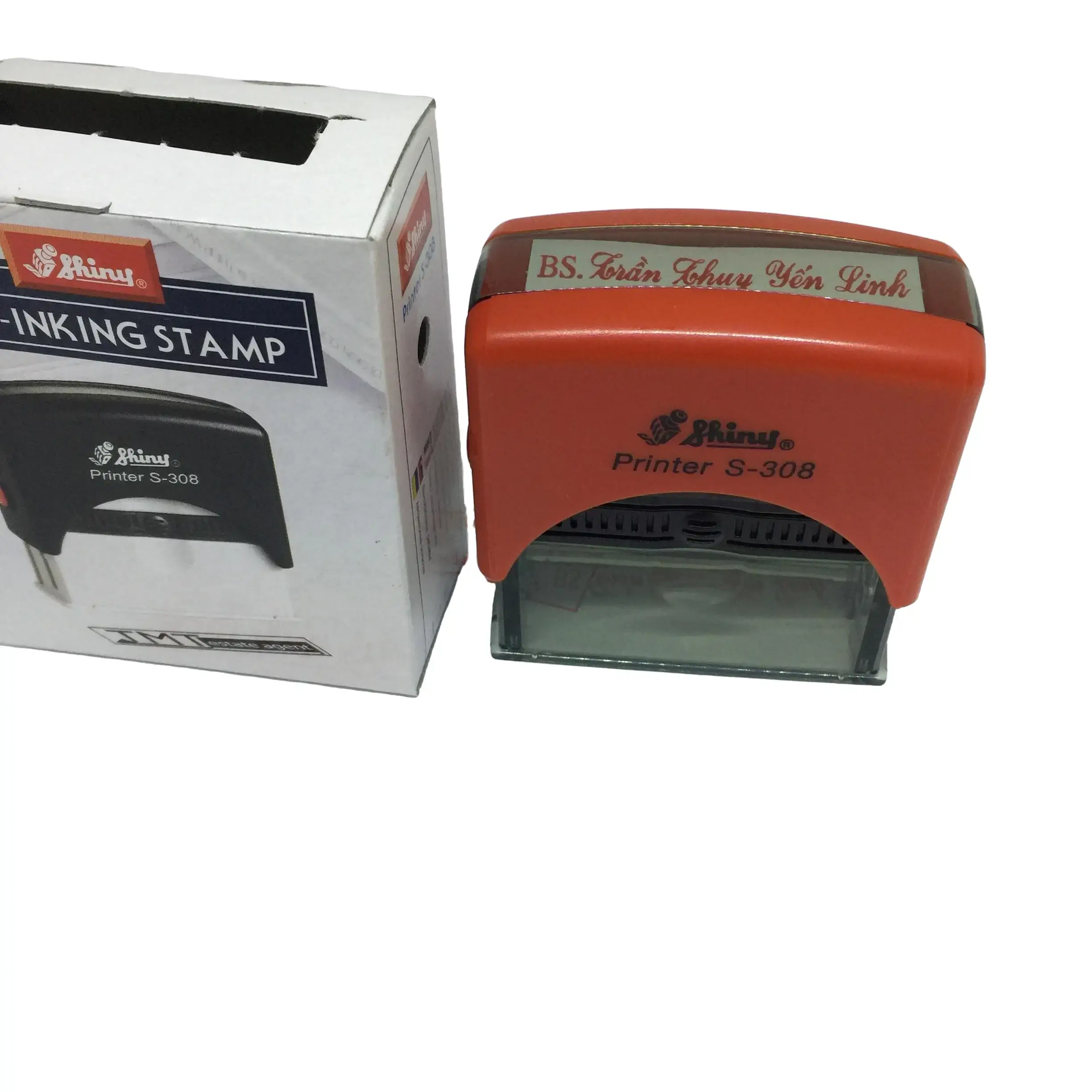 Dấu mộc tên loại dài hiệu shiny  chính hãng KT 45x12mm
