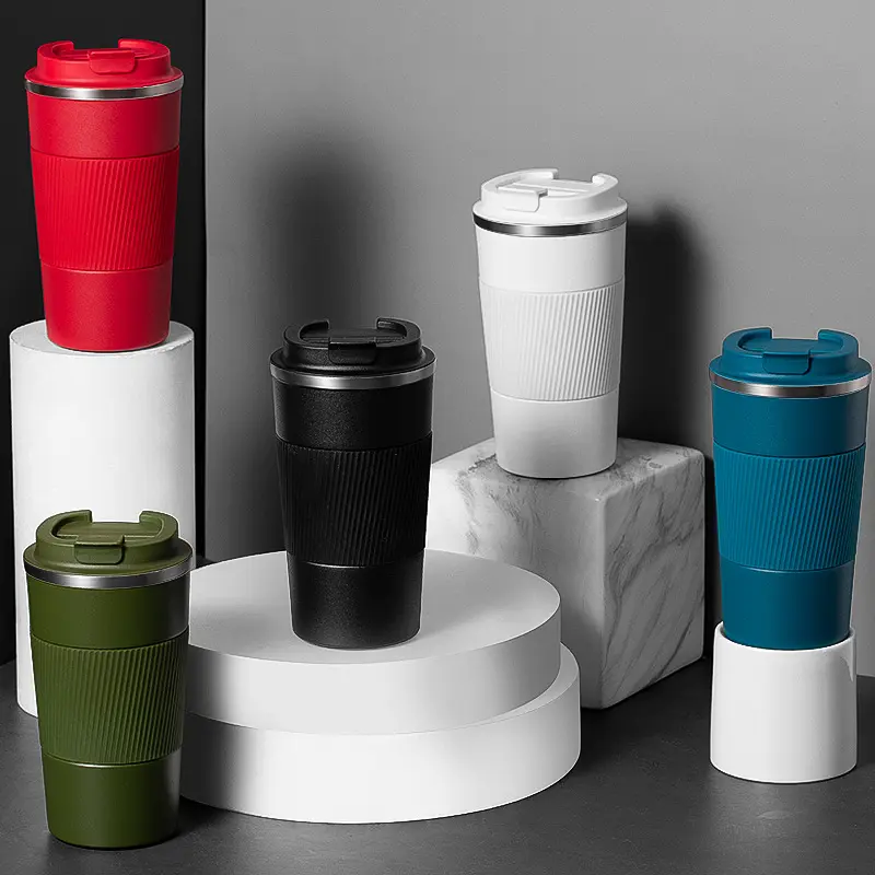 COD Hot Selling 12/17oz  Coffee Thermos Mug Double-wall Stainless Steel  Portable Car Travelling Tumbler  Insulation Thermal Coffe Cup To Go