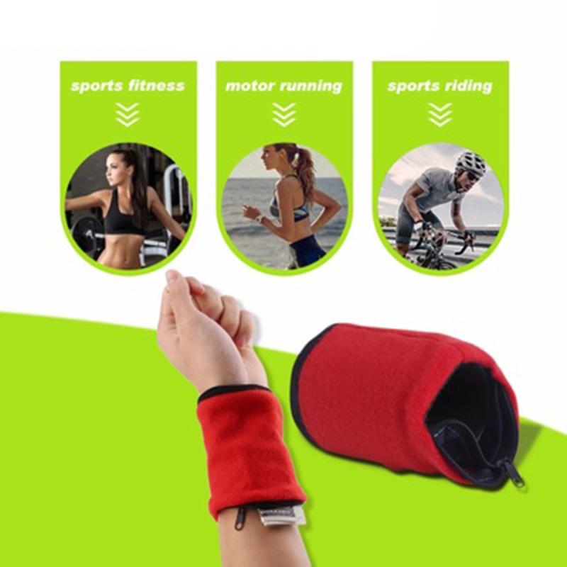 Product Introduction of Mini Wrist Wallet Key Pouch Band Fitness Sports Zipper Wristband Running Gym Cycling Safe Coin Purse Cotton Wrist Bag Men Women 22