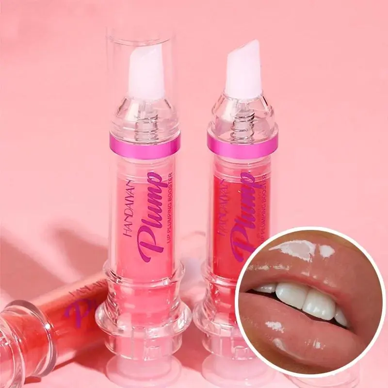 PLUMP POUT Lip Plumping Booster Gloss High Shine for Plumper Looking Lips Extreme Shine Crystal Volume Lip Oil Cosmetics Makeups Lipgloss Lipstick Applicator Contour
