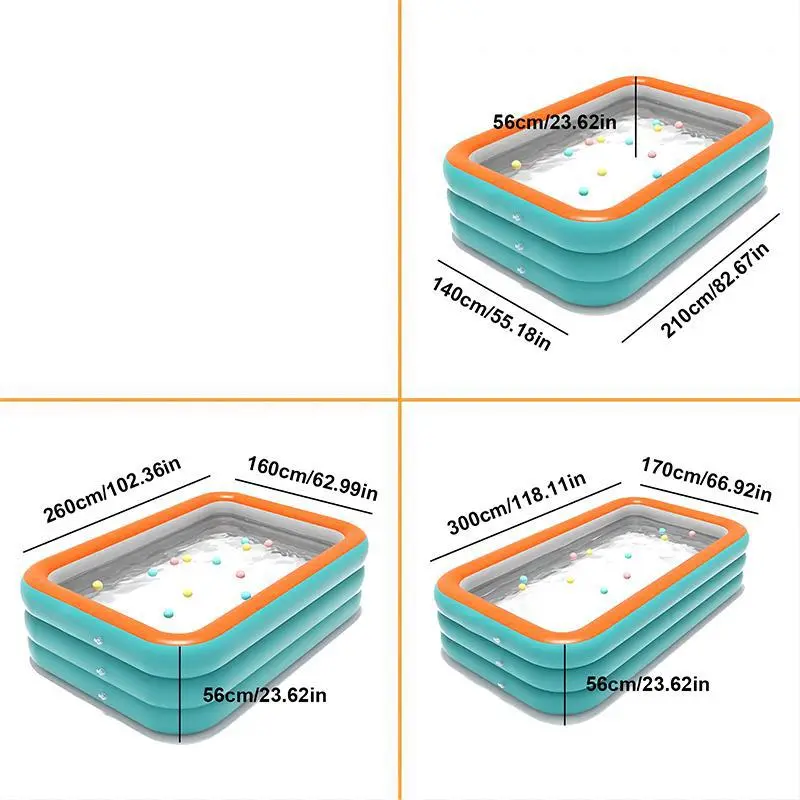 Inflatable Swimming Pool, 1 Count Inflatable Swimming Pool for Entertaining and Relaxing, Outdoor Swimming Pool for Home Garden Yard 1