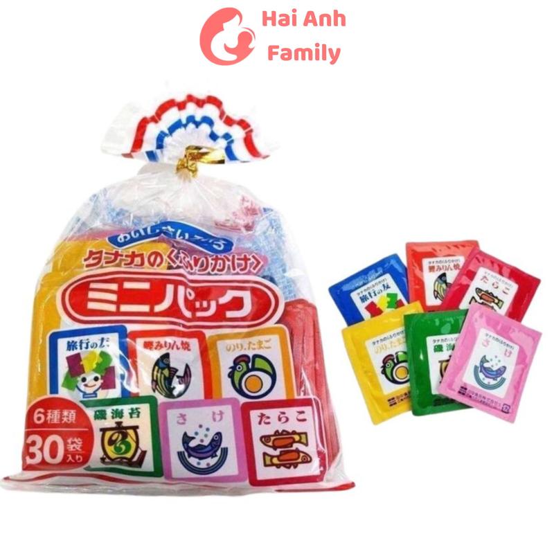 Gia vị rắc cơm 6 vị - 30 gói nhỏ nhập khẩu Nhật Bản
