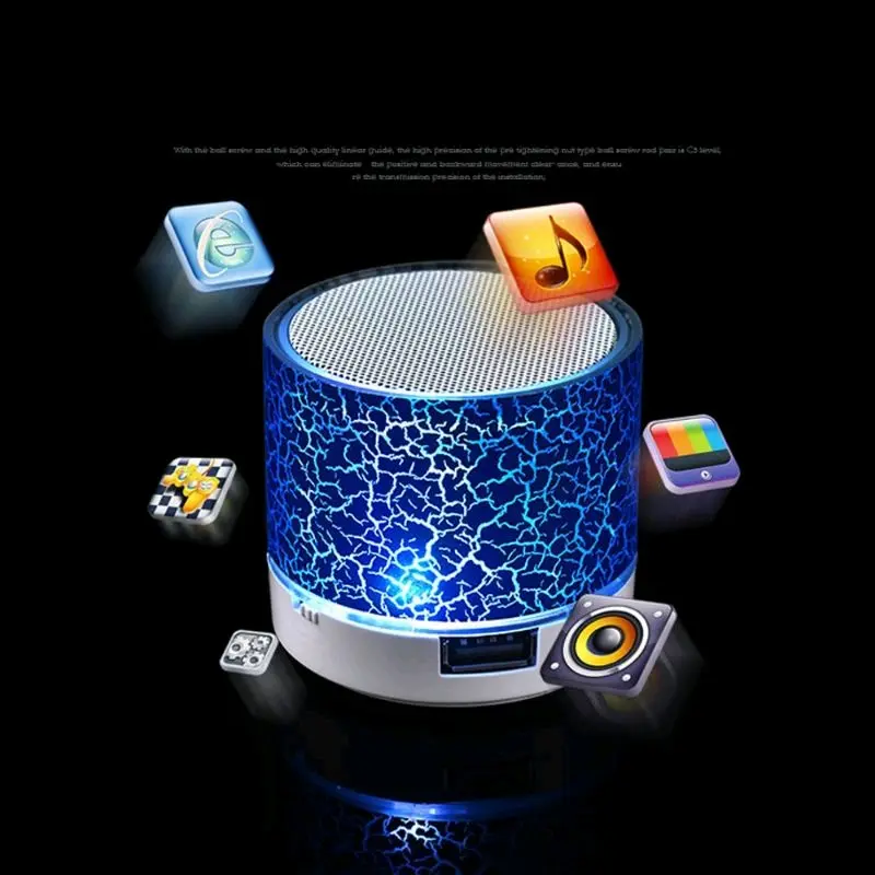 Mini Portable Bluetooth Speaker Bluetooth RETAK LAMPU LED