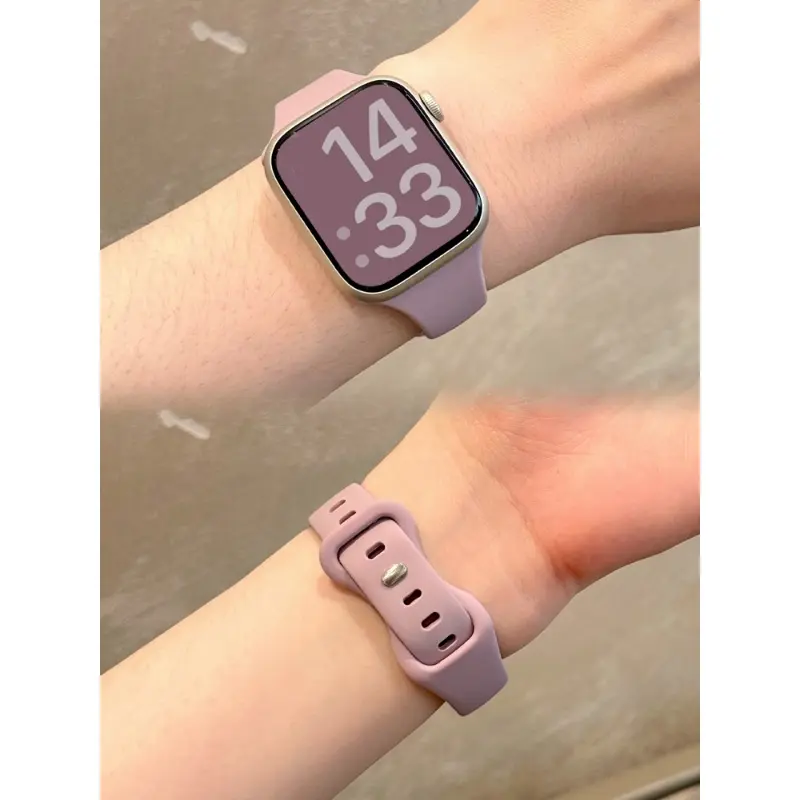 Dây đeo silicon mỏng, dành cho dây đeo Apple Watch, Tương thích với 44mm, 40mm, 45mm, 41mm, Ultra và 49mm, 42mm, 38mm, 44mm và 45mm, Vòng đeo tay, Dành cho dòng iWatch 7, 8, SE 3, 4, 5, 6 Phụ Kiện Silicone Smartwatch
